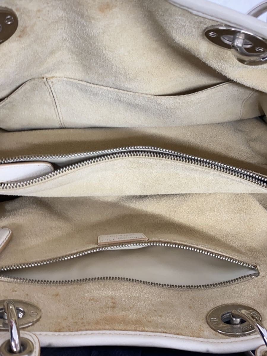 Christian Dior tote bag leather WHT 5
