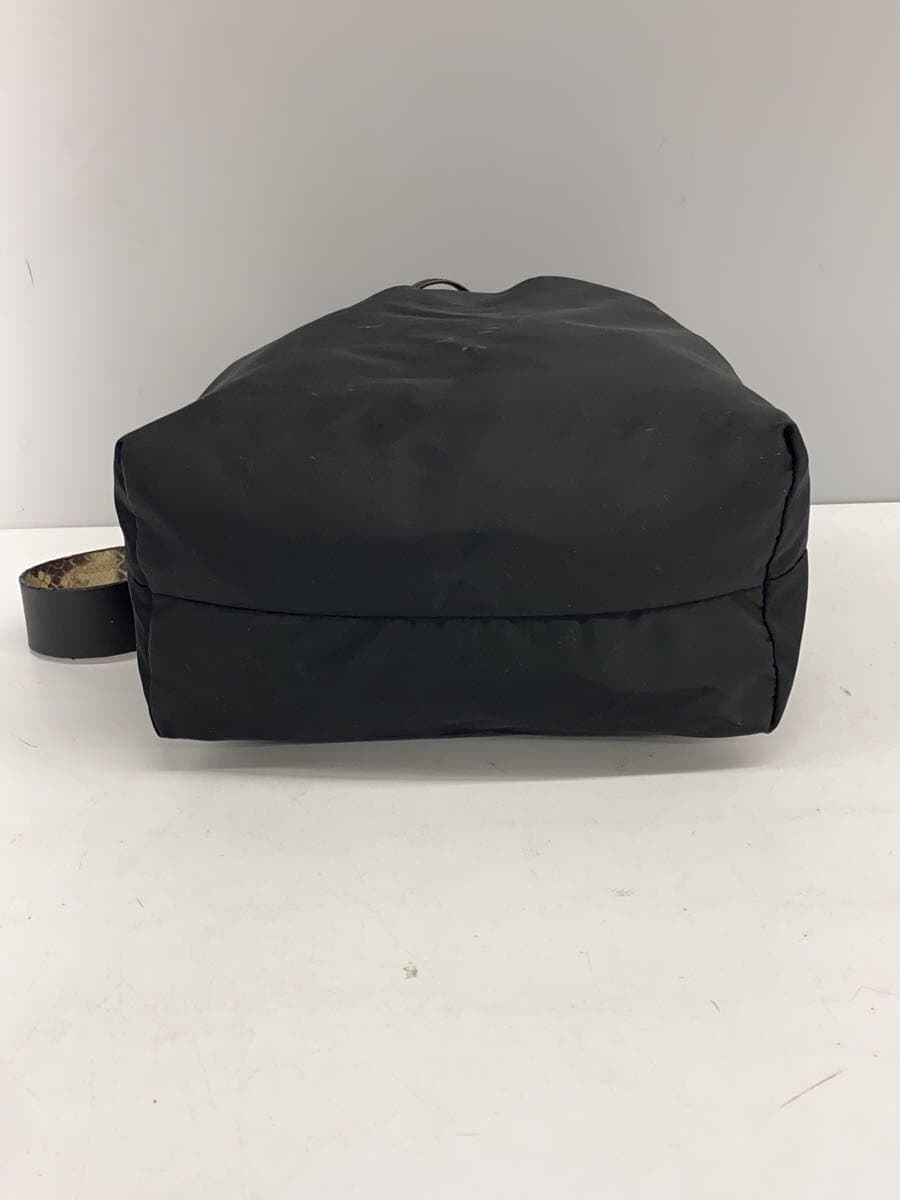 ORSETTO 2-Way Shoulder Bag Nylon Black Solid Color 4