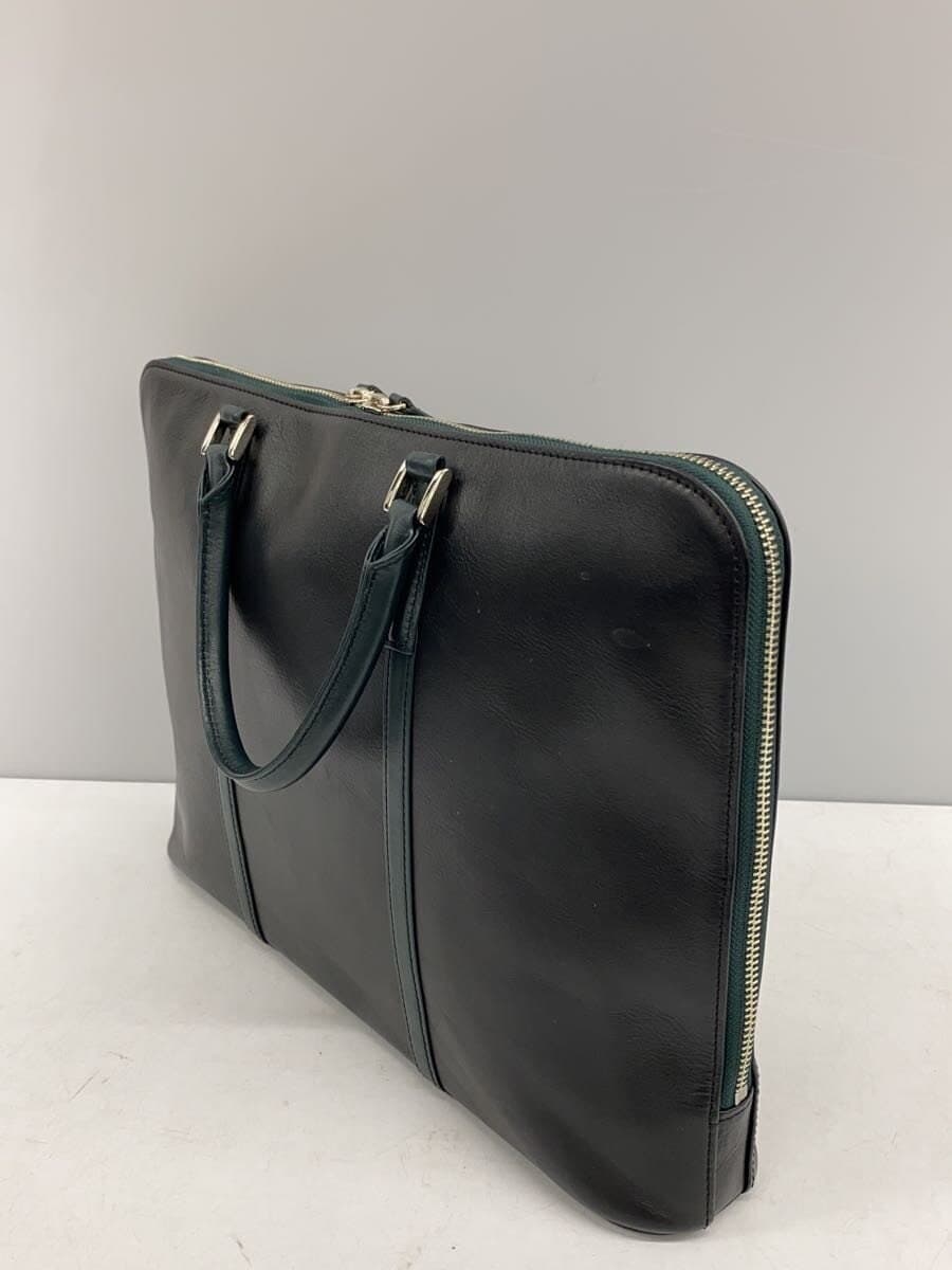 BUSINESS LEATHER FACTORY Briefcase Leather BLK 2
