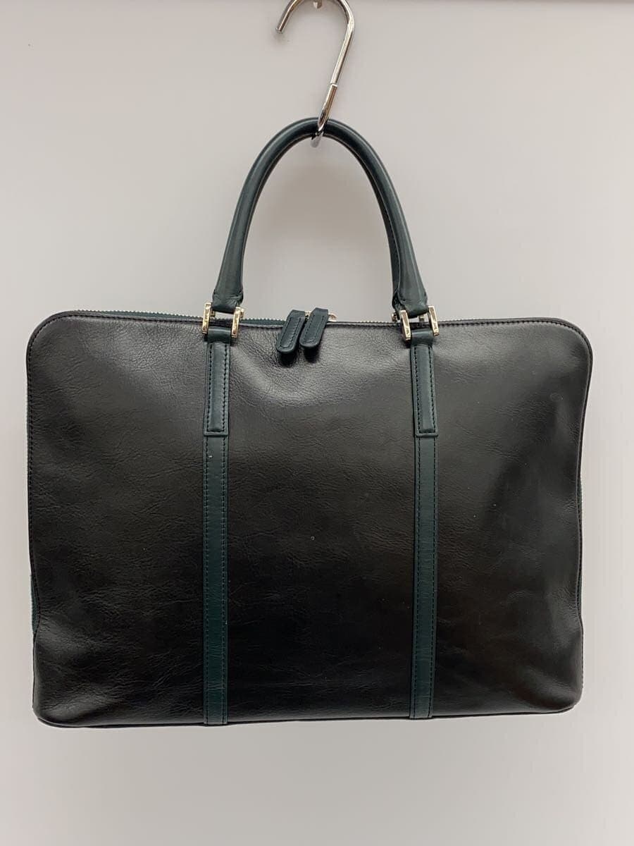 BUSINESS LEATHER FACTORY Briefcase Leather BLK 3