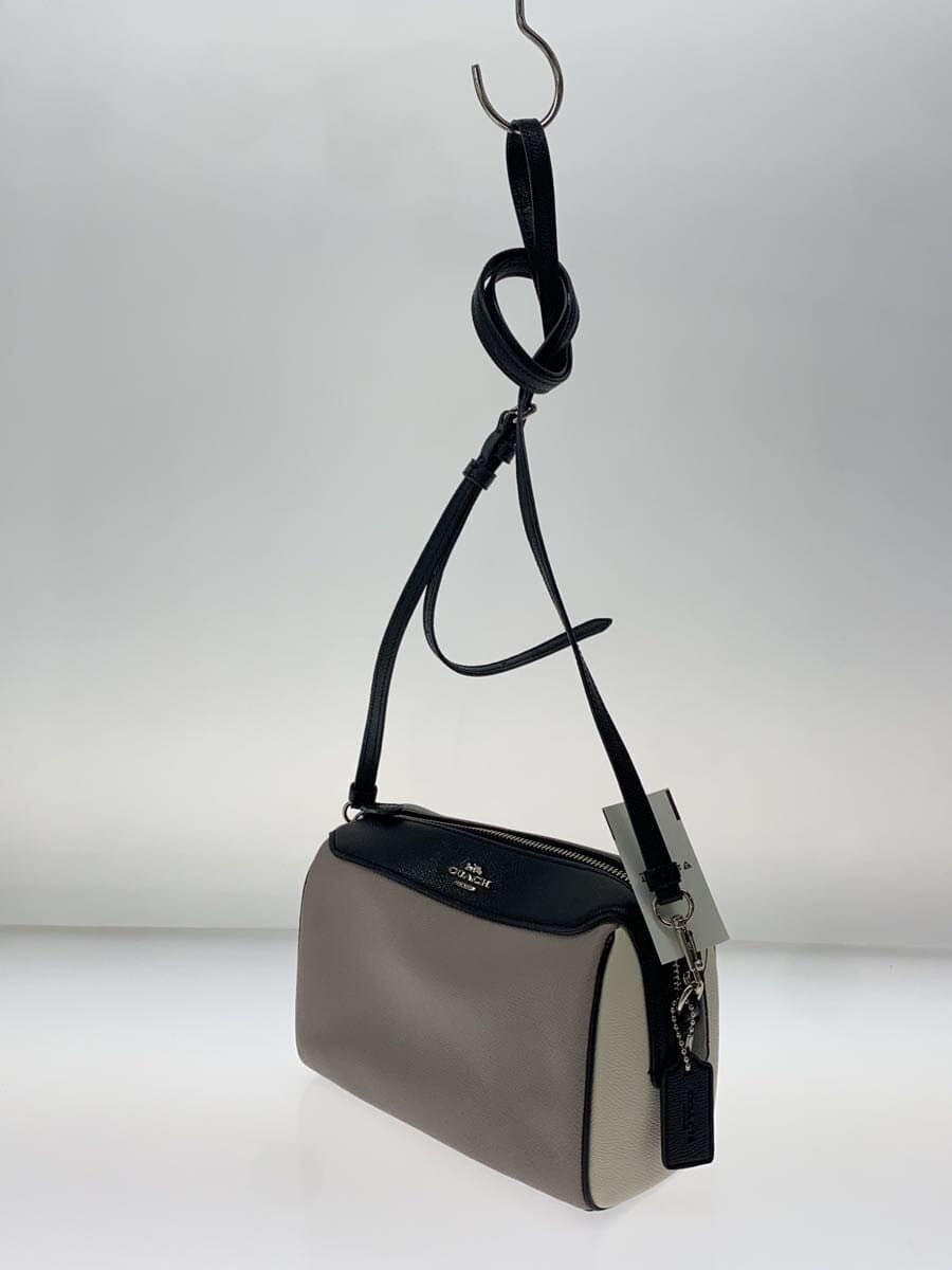 COACH Shoulder Bag Leather GRY F77685 2