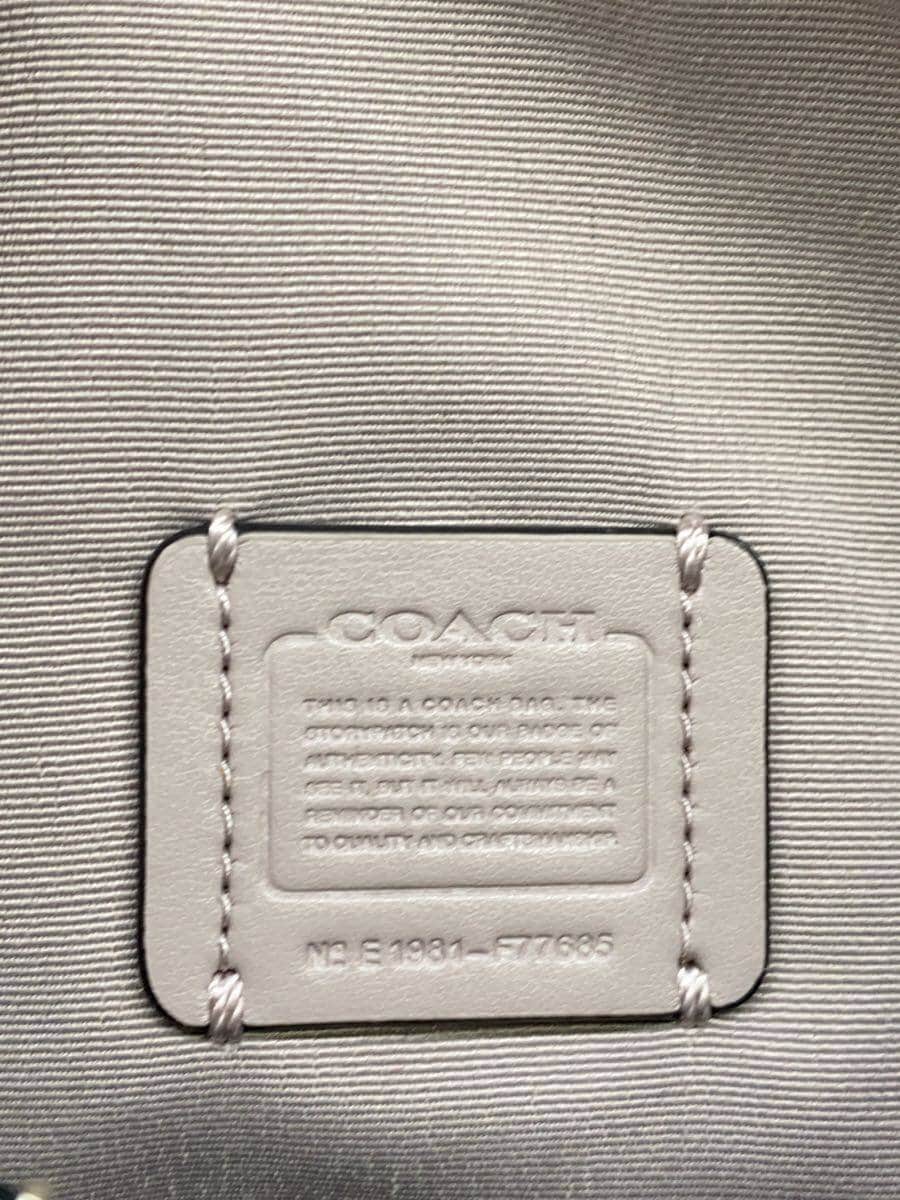 COACH Shoulder Bag Leather GRY F77685 5