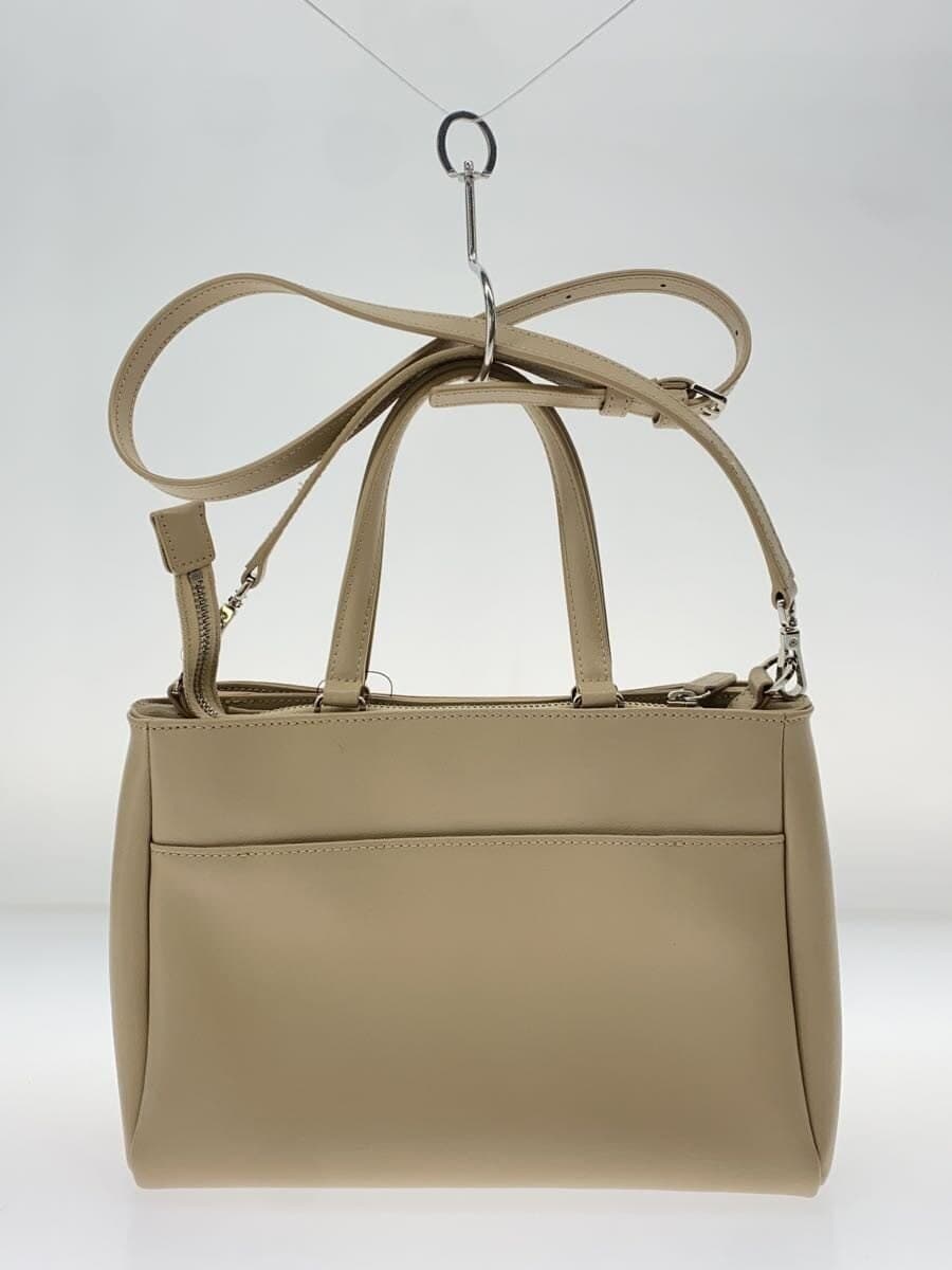 agnes b. Shoulder Bag Leather BEG NS08M-01 3