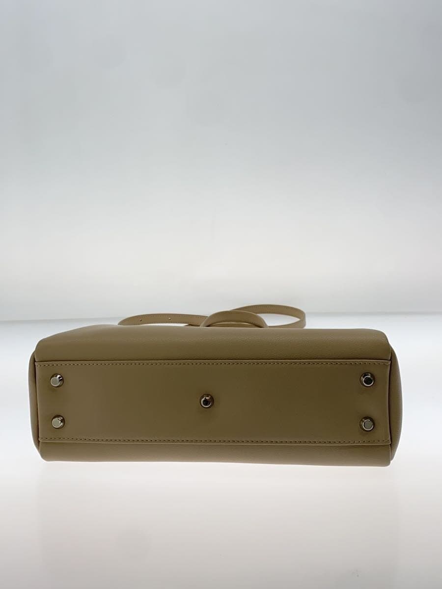 agnes b. Shoulder Bag Leather BEG NS08M-01 4