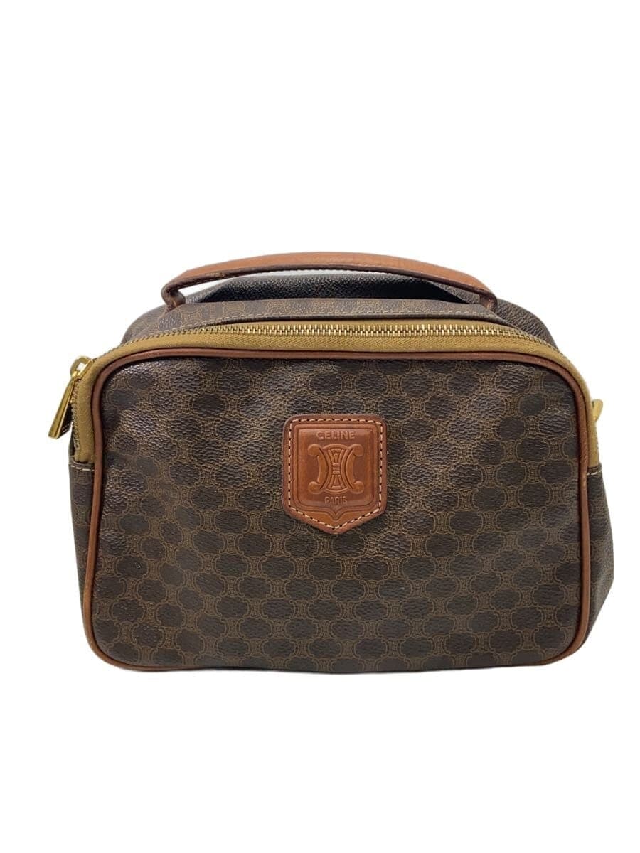 CELINE Shoulder Bag Canvas BRW All Over Pattern