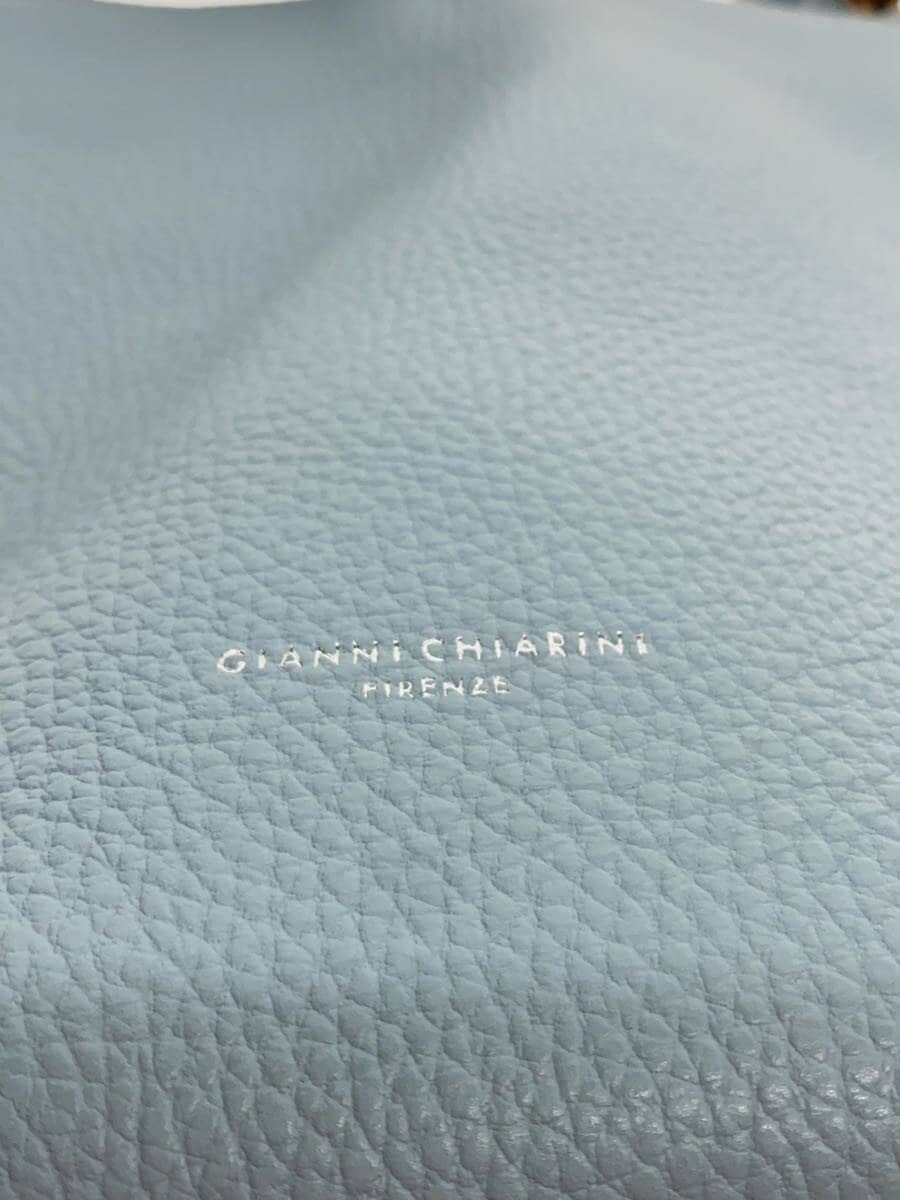 GIANNI CHIARINI Shoulder Bag Leather Blue 5