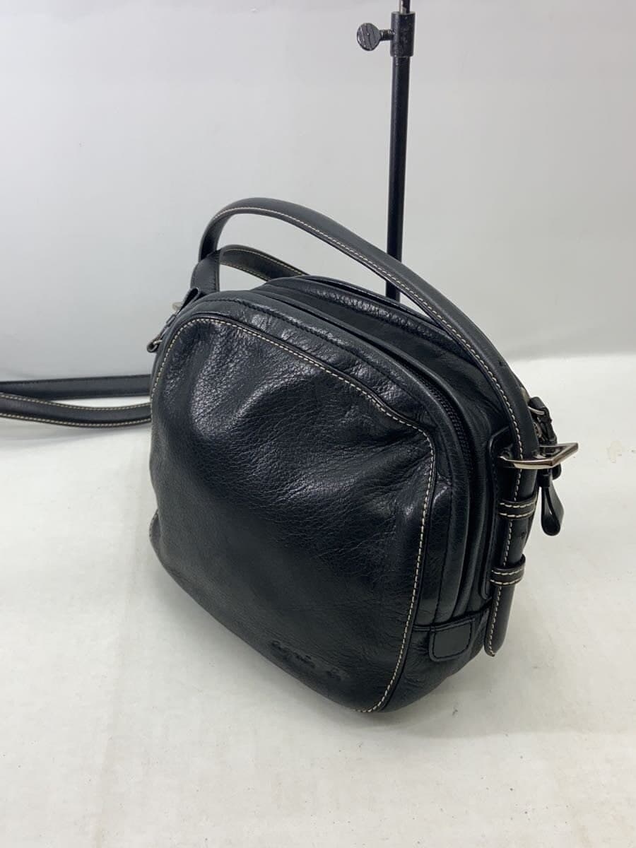 agnes b. shoulder bag leather BLK 2