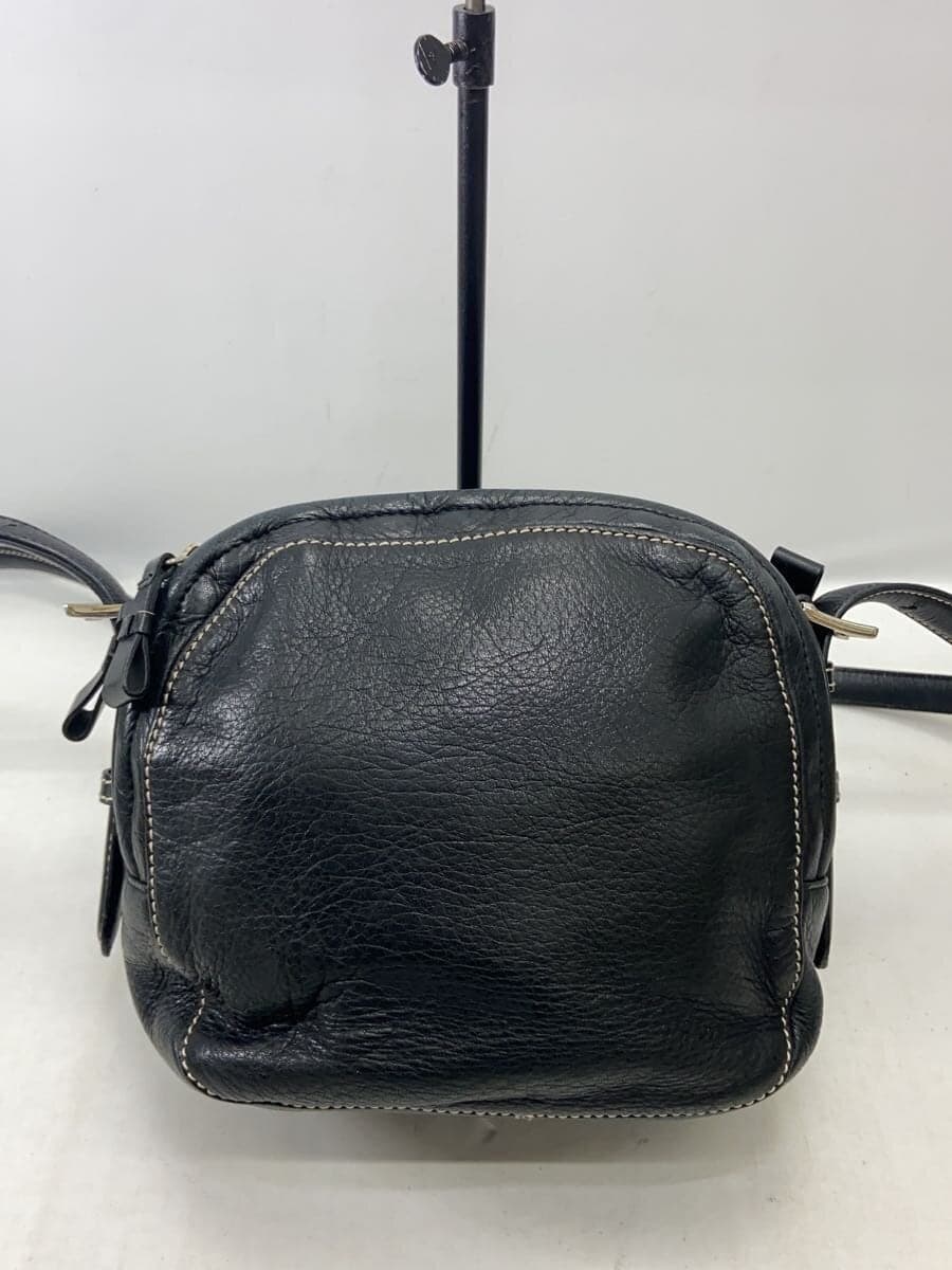 agnes b. shoulder bag leather BLK 3