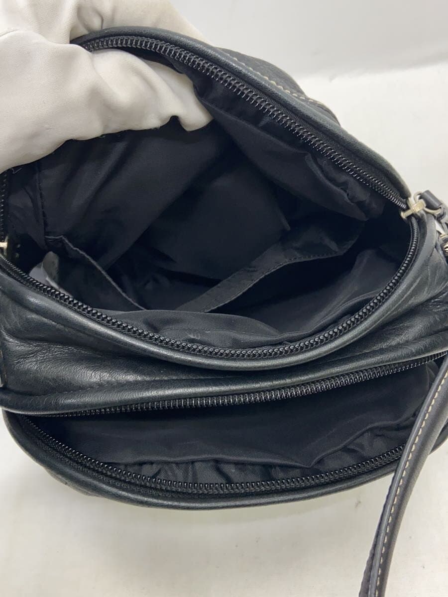 agnes b. shoulder bag leather BLK 6