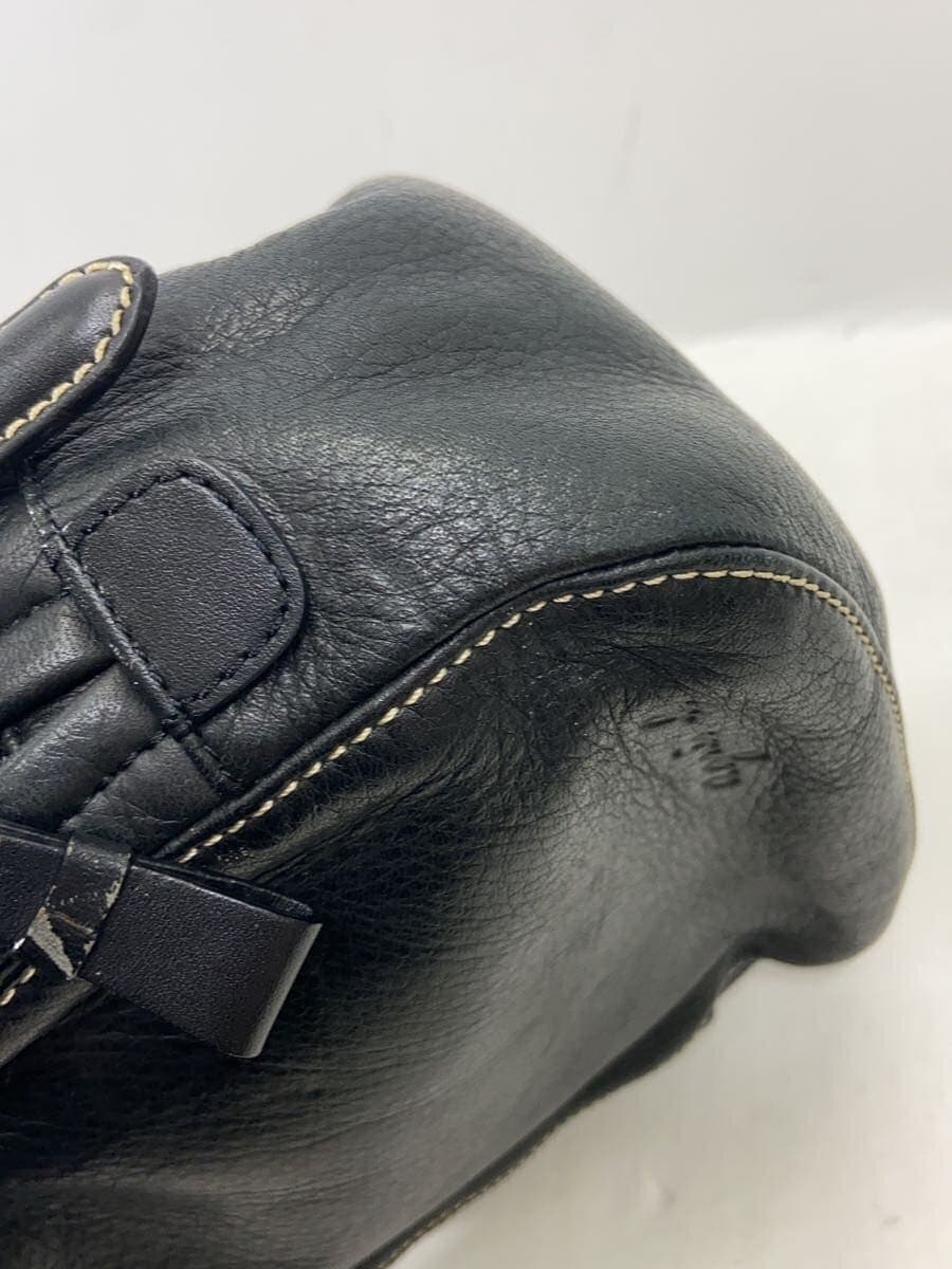 agnes b. shoulder bag leather BLK 7