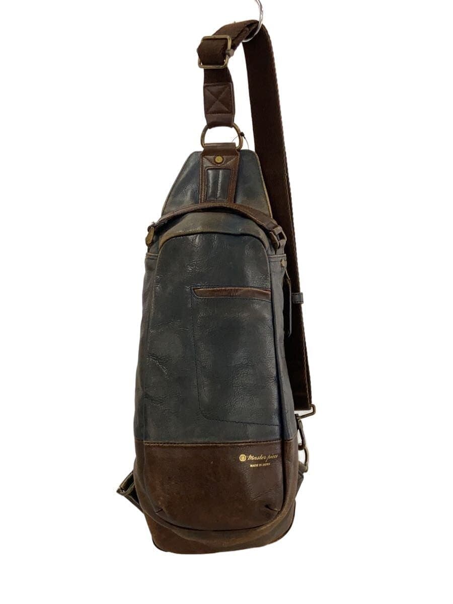MASTERPIECE Body Bag Shoulder Bag Leather BRW Solid