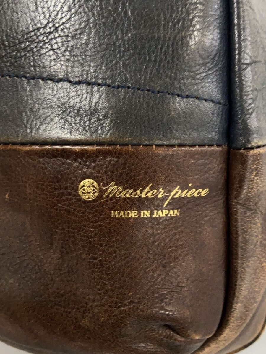 MASTERPIECE Body Bag Shoulder Bag Leather BRW Solid 5