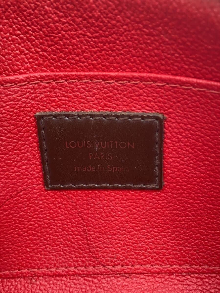 LOUIS VUITTON Pochette Cosmetic _Damier Ebene PVC BRW 5