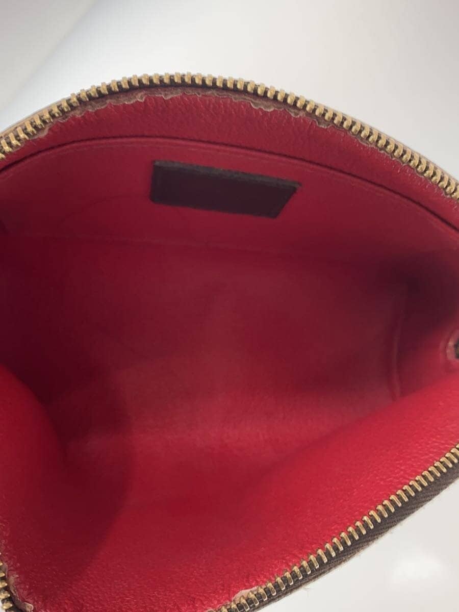 LOUIS VUITTON Pochette Cosmetic _Damier Ebene PVC BRW 6