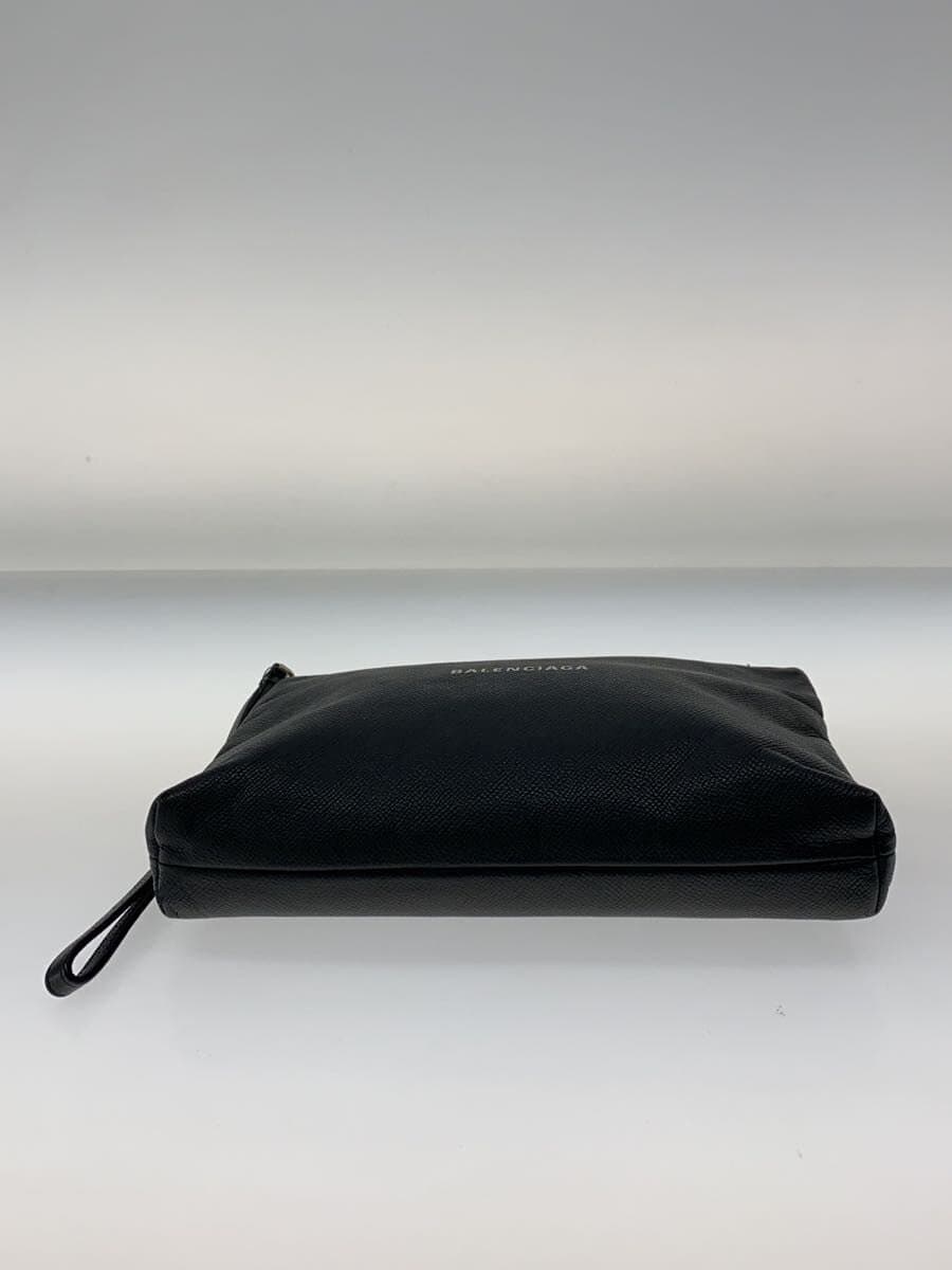 BALENCIAGA Everyday Clutch Bag Second Bag Leather BLK 4