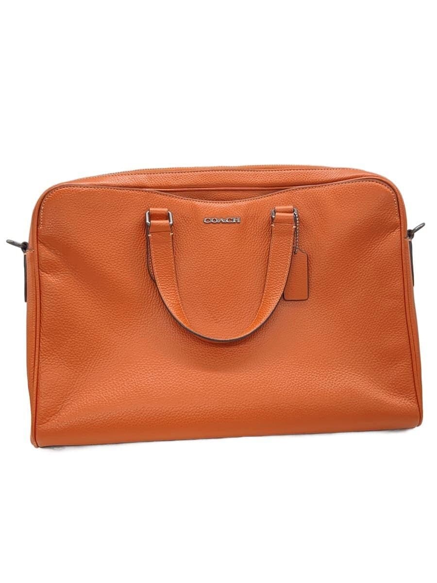 COACH Graham Structured Brief Briefcase Leather BRW Solid C81