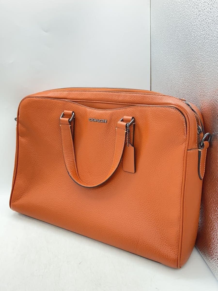 COACH Graham Structured Brief Briefcase Leather BRW Solid C81 2