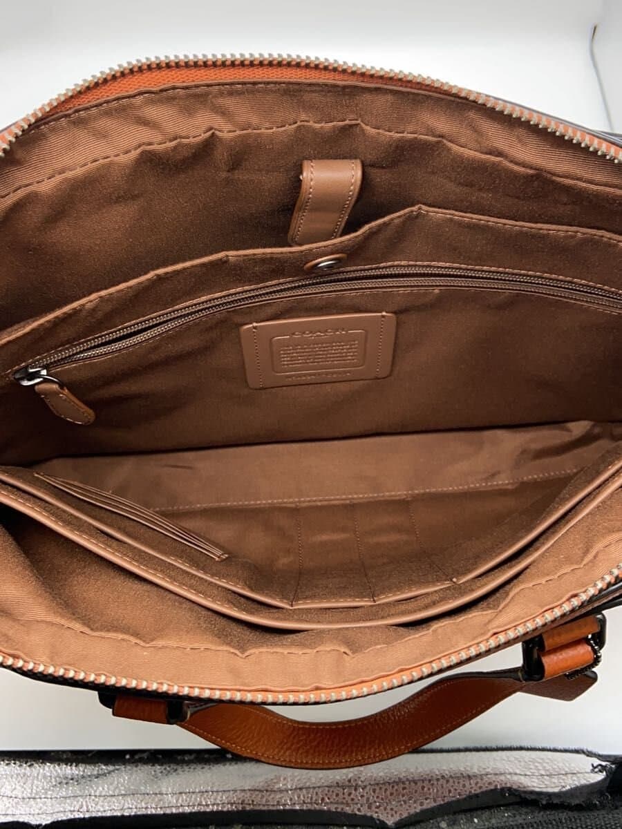 COACH Graham Structured Brief Briefcase Leather BRW Solid C81 6