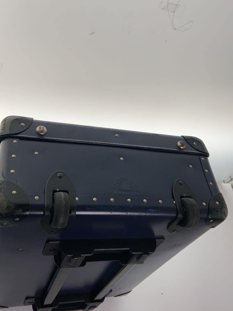 GLOBE TROTTER Travel Carry NVY Solid Scuff、Scratch 、With Wear 4