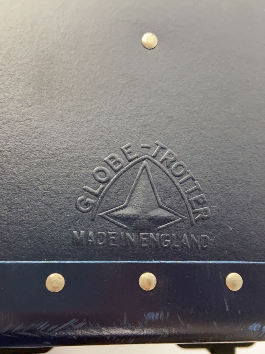 GLOBE TROTTER Travel Carry NVY Solid Scuff、Scratch 、With Wear 5