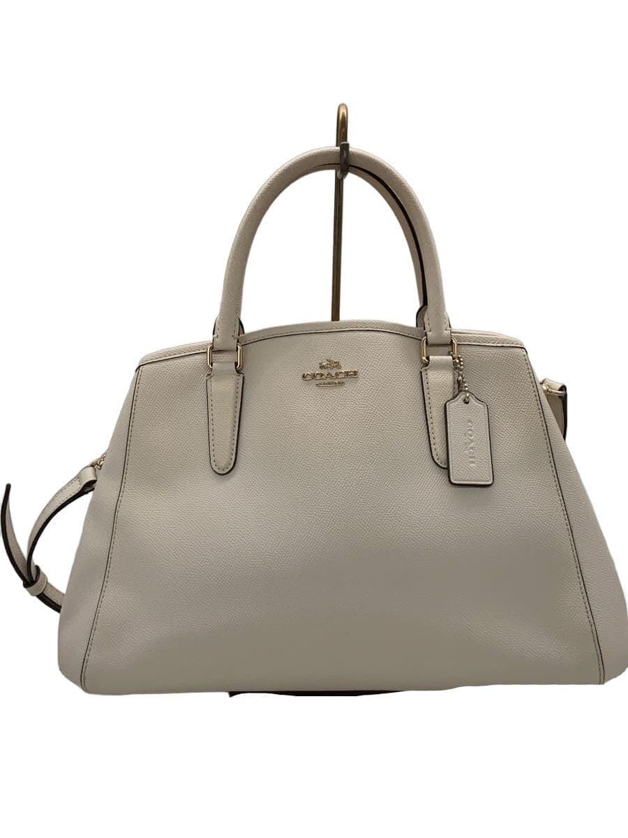 COACH handbag leather beige F57527