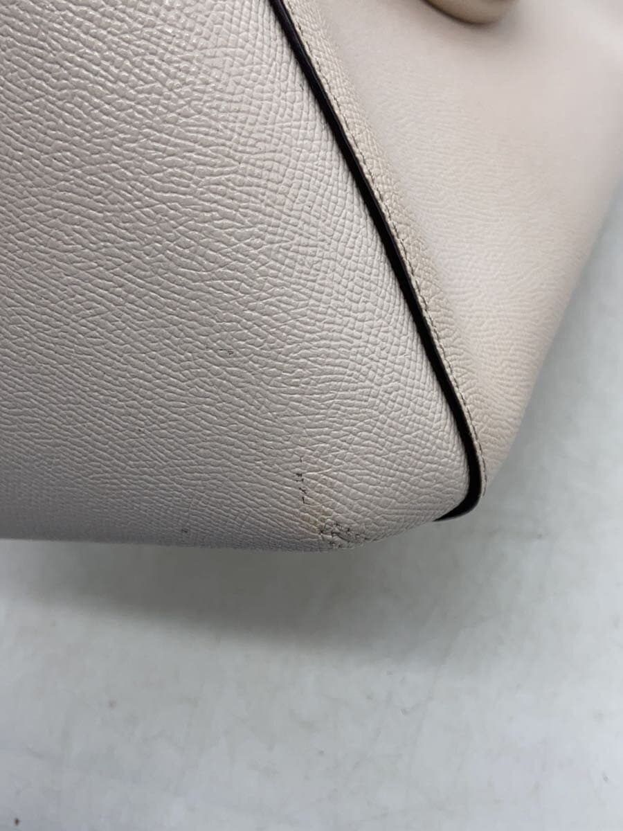 COACH handbag leather beige F57527 7