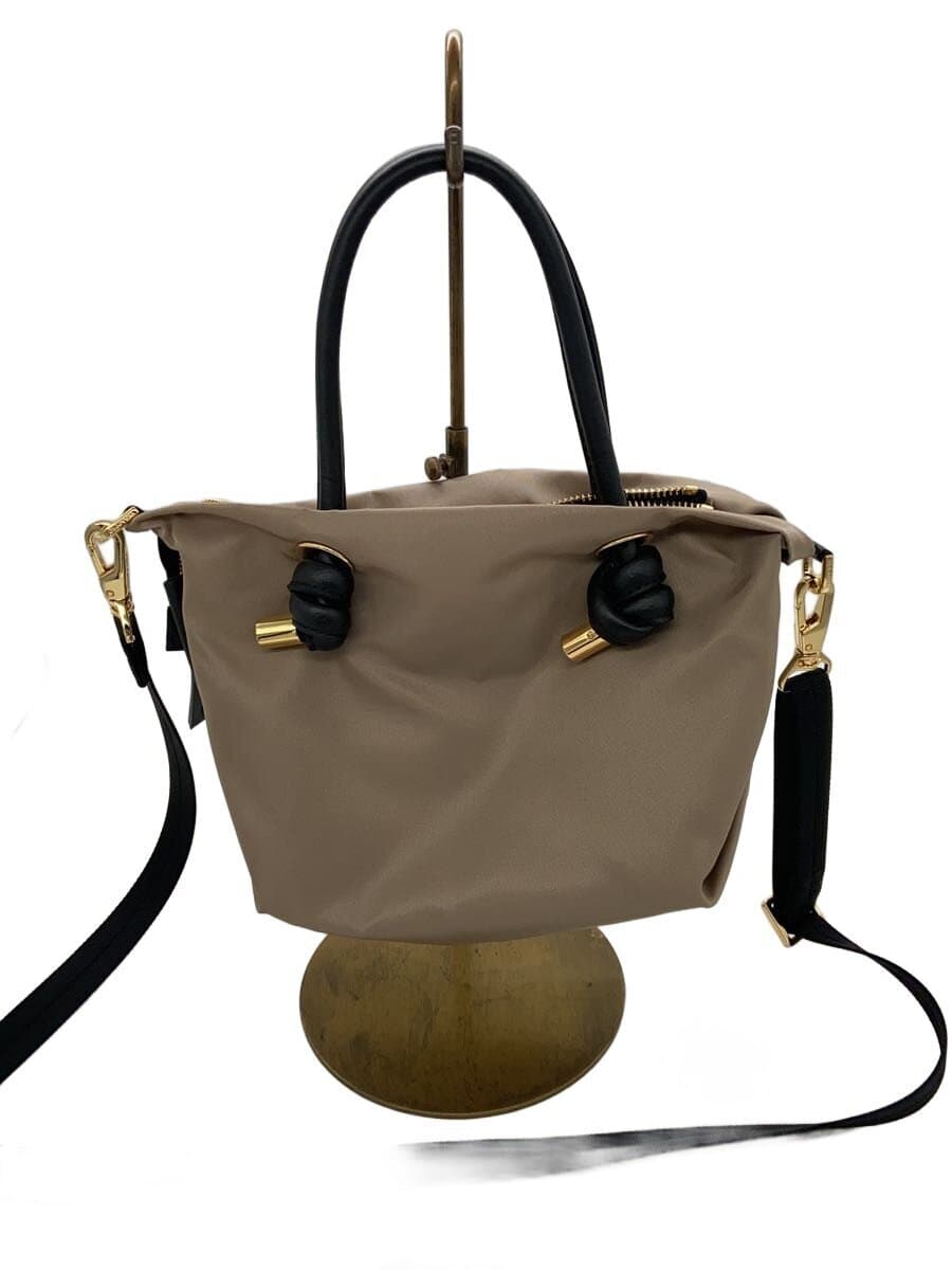 VIOLAd’OROBIANCA Shoulder Bag Nylon BEG Solid Color