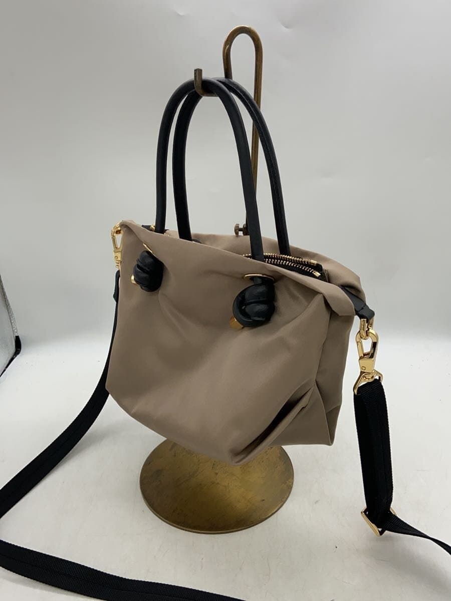 VIOLAd’OROBIANCA Shoulder Bag Nylon BEG Solid Color 2