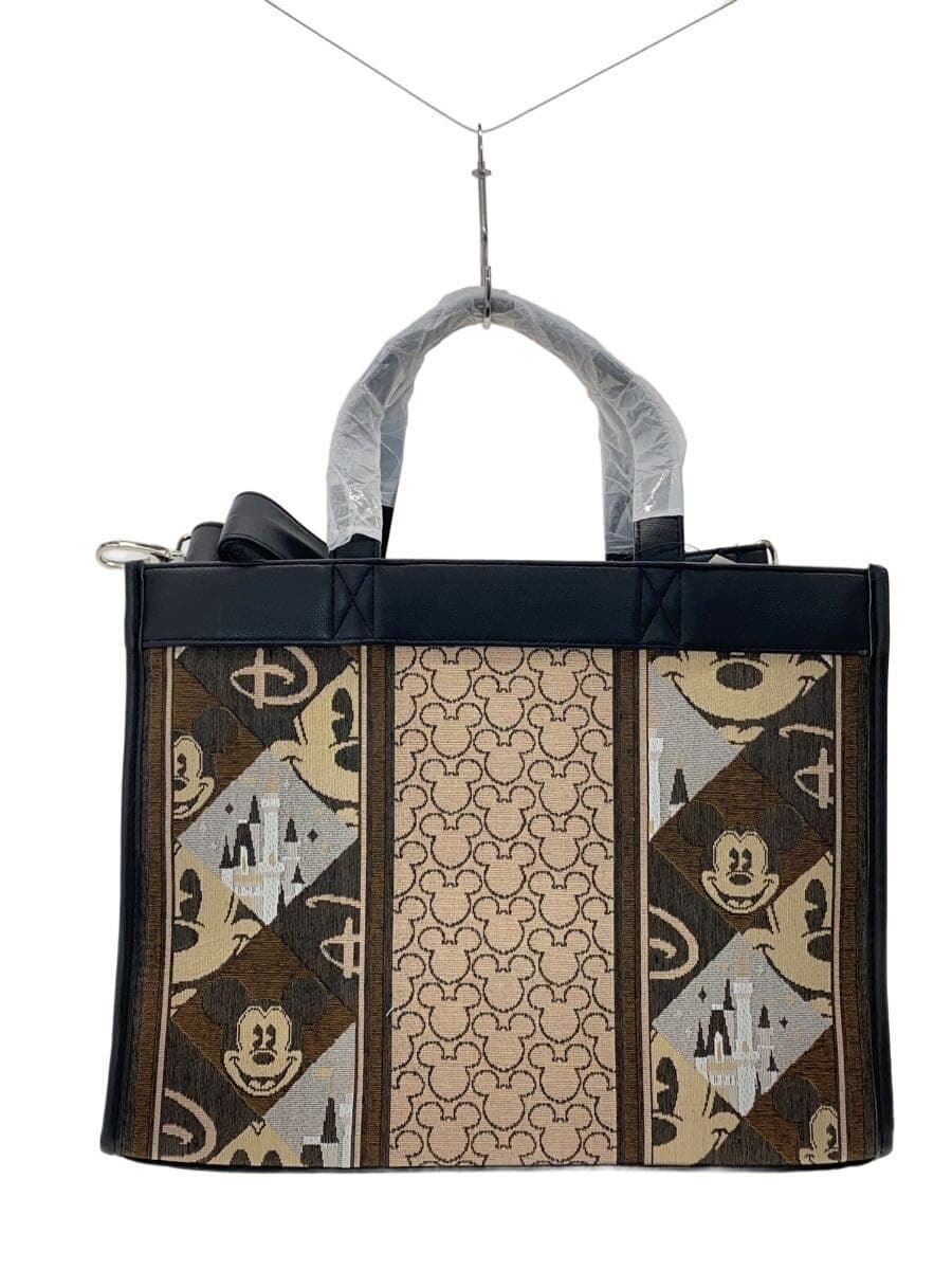 Disney RESORT Mickey Jacquard weave 2WAY Tote bag -- BEG