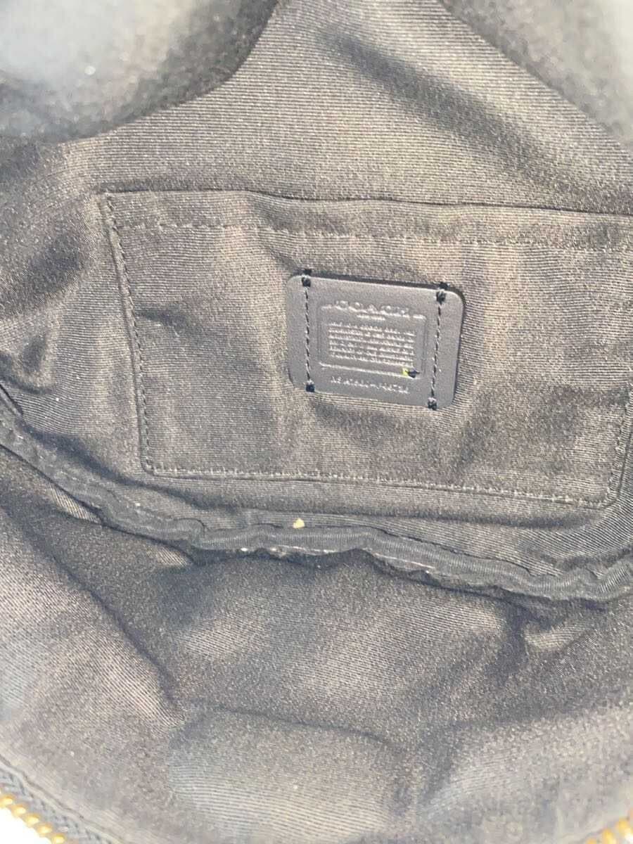 COACH Waist Bag Leather Black Plain F48738 6