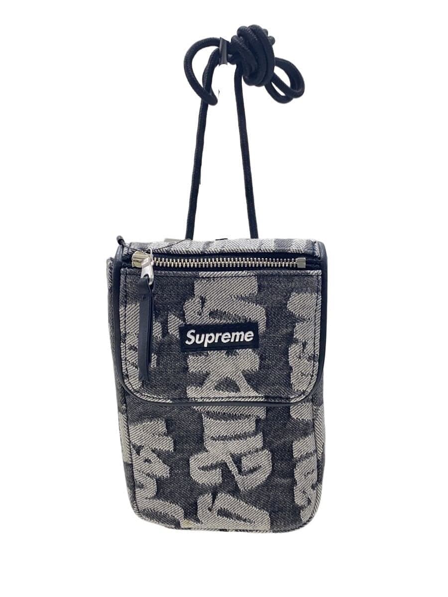Supreme22SS Fat Tip Jacquard Denim Neck pouc Shoulder Bag Denim GRY All Over
