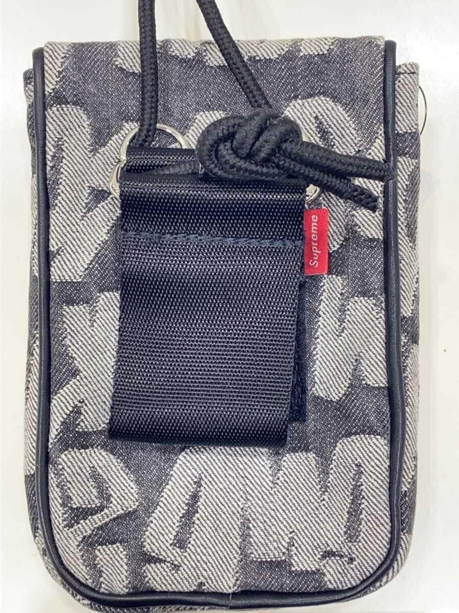 Supreme22SS Fat Tip Jacquard Denim Neck pouc Shoulder Bag Denim GRY All Over 8