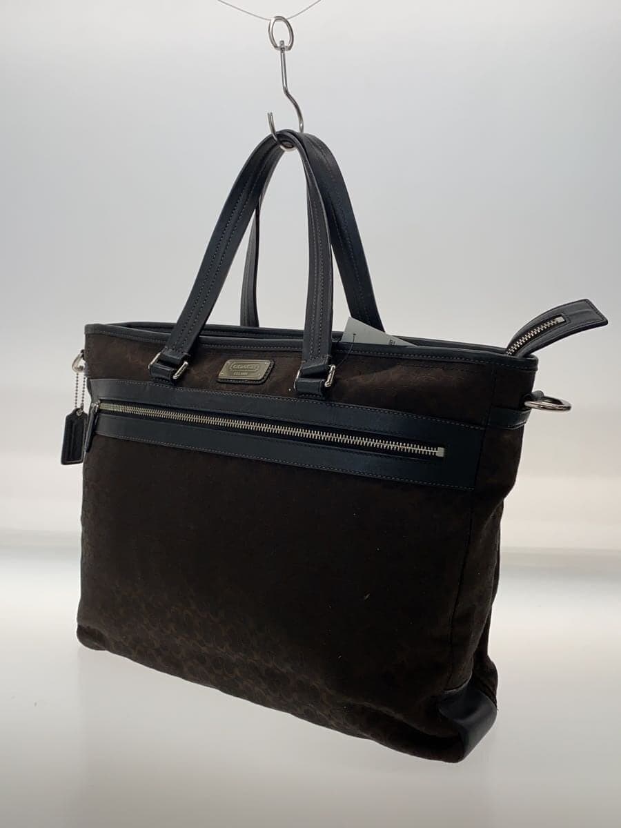 COACH tote bag -- BRW monogram F70291 mini signature missing shoulder strap 2