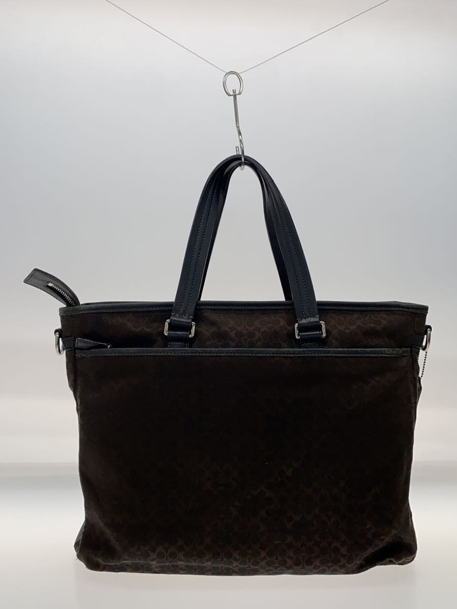 COACH tote bag -- BRW monogram F70291 mini signature missing shoulder strap 3