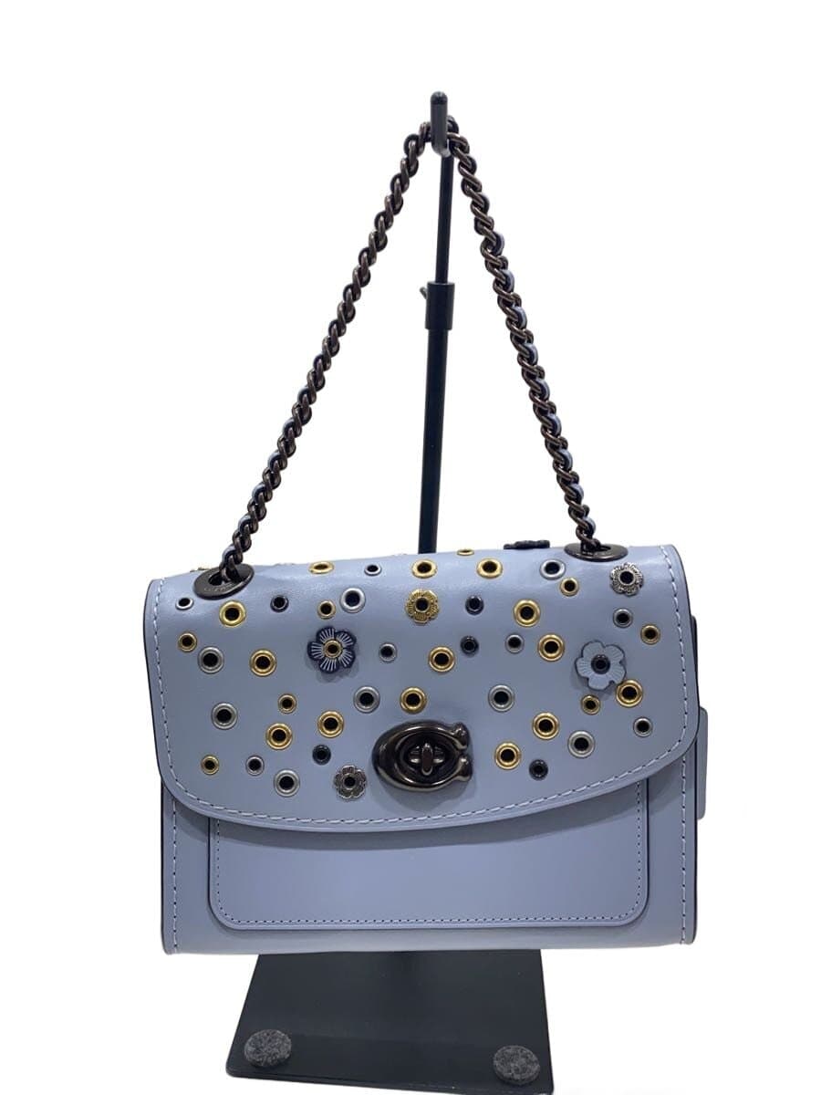 COACH Shoulder Bag_All Leather Leather BLU