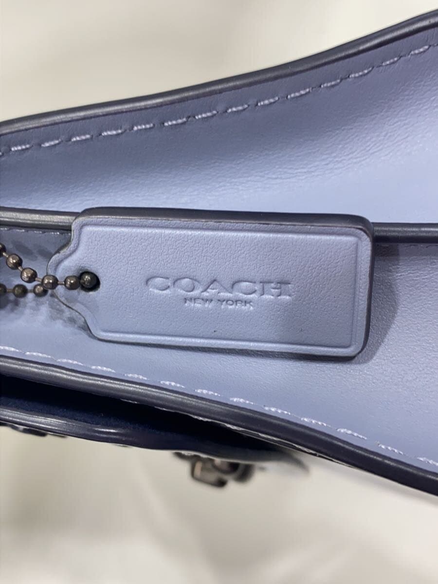 COACH Shoulder Bag_All Leather Leather BLU 8
