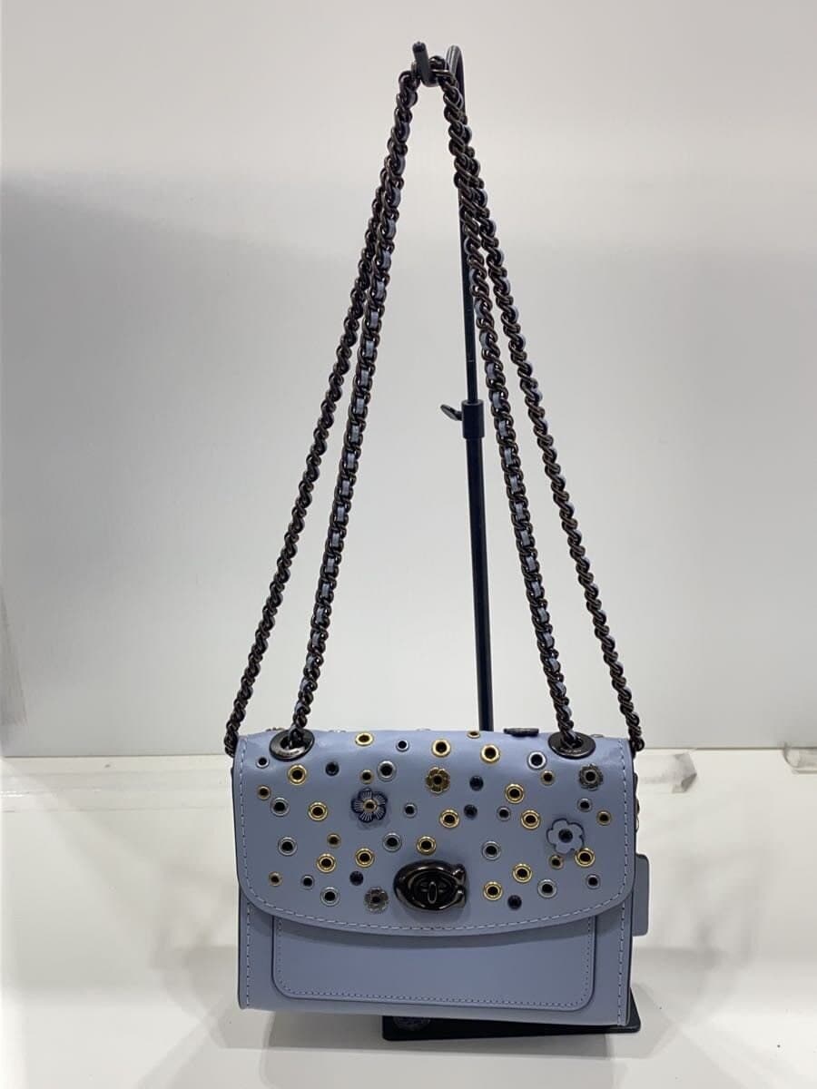 COACH Shoulder Bag_All Leather Leather BLU 9