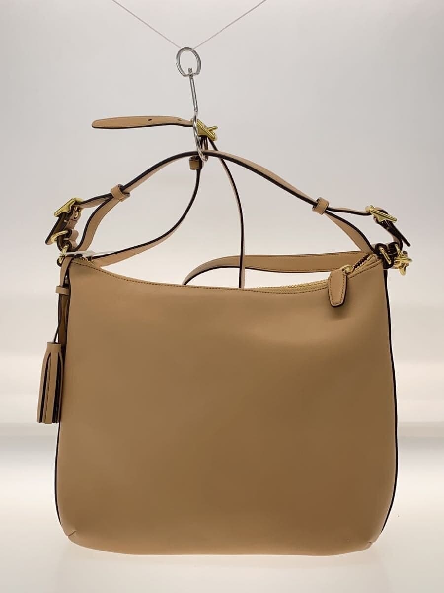 COACH2WAY Shoulder Bag Leather BEG Solid 22381 3