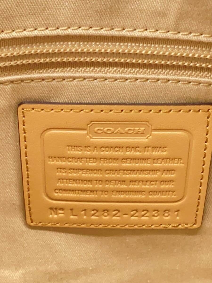 COACH2WAY Shoulder Bag Leather BEG Solid 22381 5