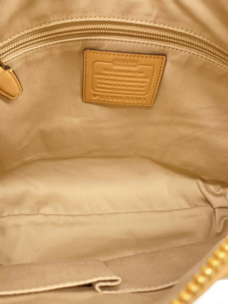 COACH2WAY Shoulder Bag Leather BEG Solid 22381 6