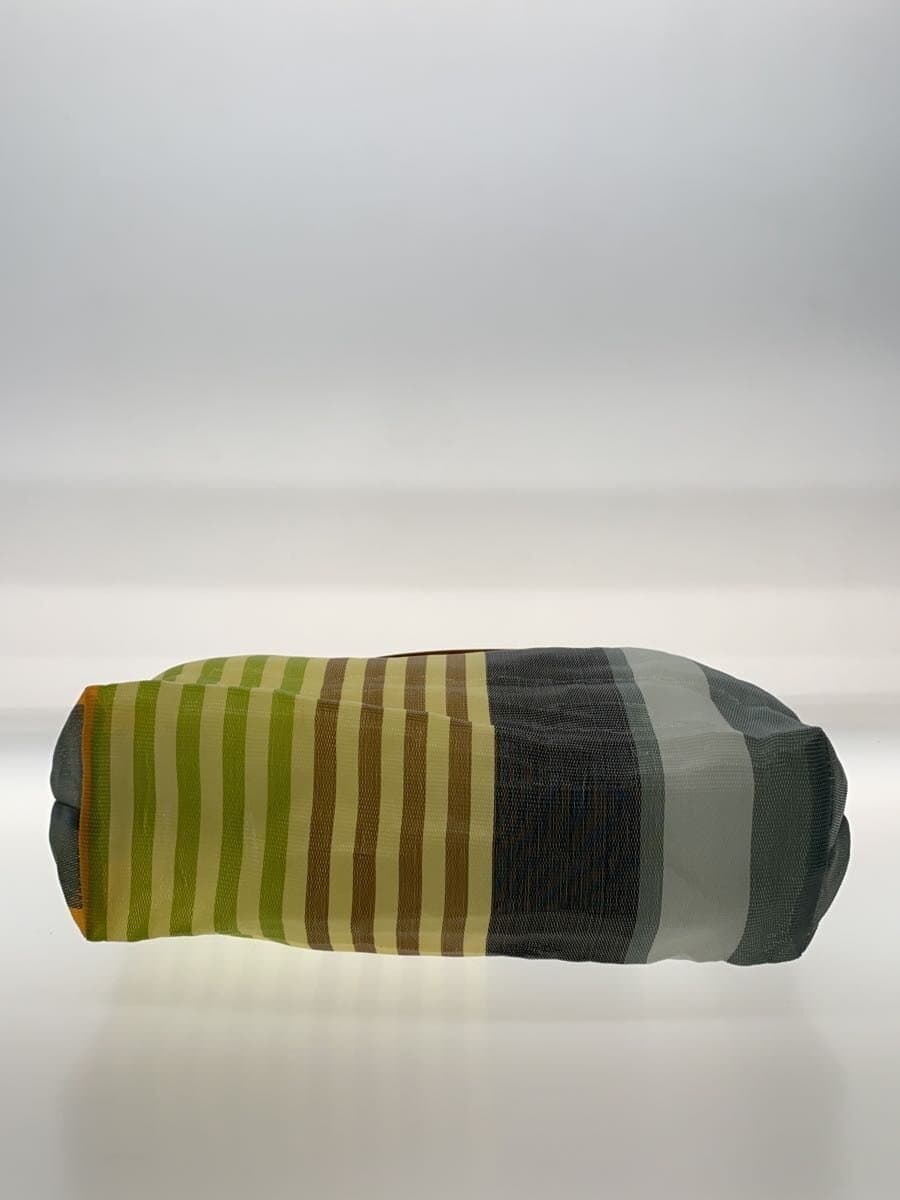 MARNI Stripe Mesh Tote Bag -- GRN×BRW×GRY Stripe 4