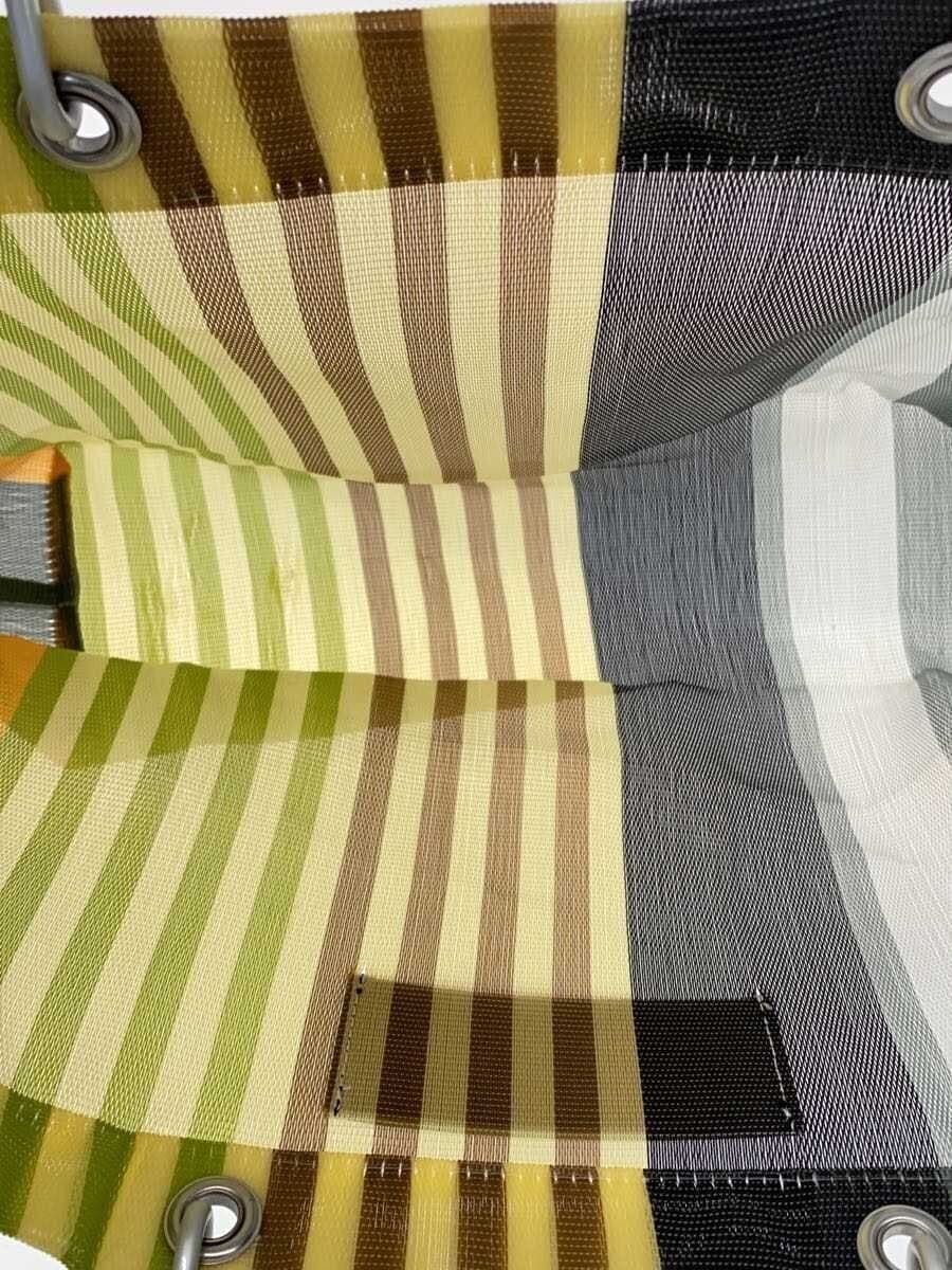 MARNI Stripe Mesh Tote Bag -- GRN×BRW×GRY Stripe 6
