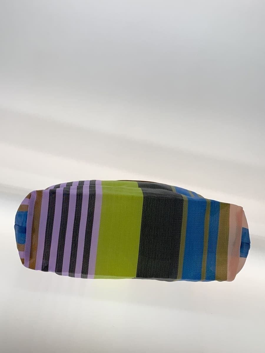 MARNI Stripe Mesh Tote Bag -- PUP×GRN×BLU Stripe 4