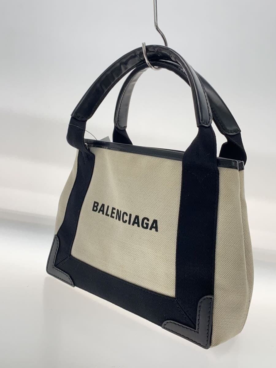 BALENCIAGA Tote Bag Canvas WHT Plain 390346.1081.U.528147 2