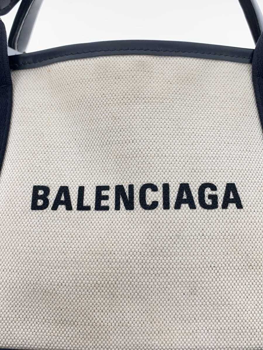 BALENCIAGA Tote Bag Canvas WHT Plain 390346.1081.U.528147 5