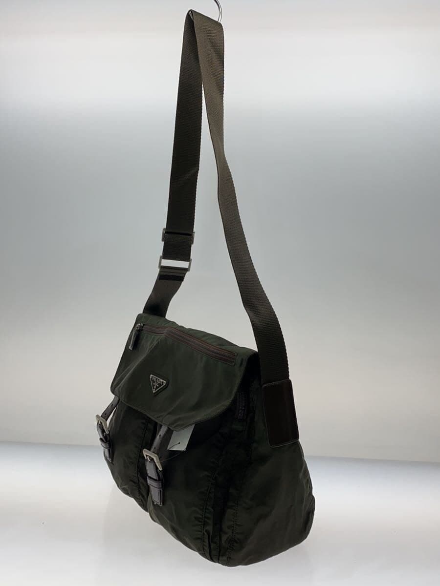 PRADA shoulder bag nylon KHK 2