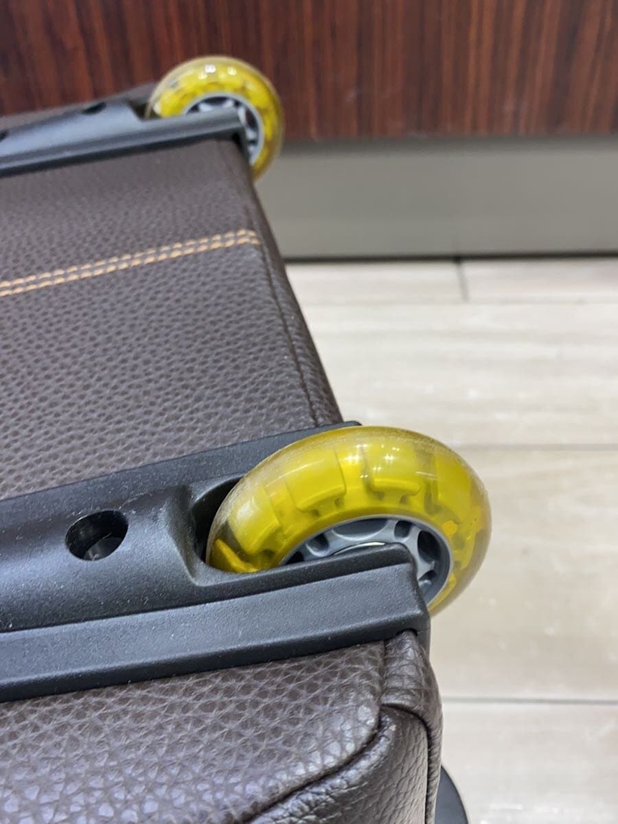 BROOKS BROTHERS Padlock with Key Travel Carry Leather BRW Solid 6