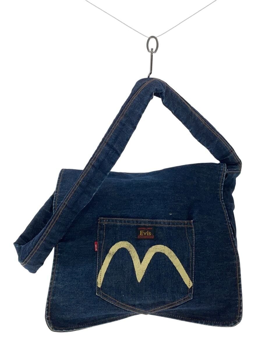 EVISU shoulder bag denim IDG one pocket seagull