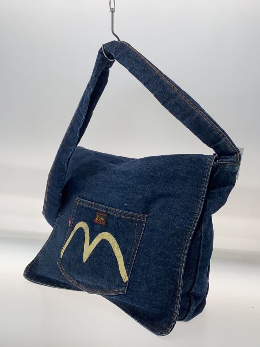 EVISU shoulder bag denim IDG one pocket seagull 2