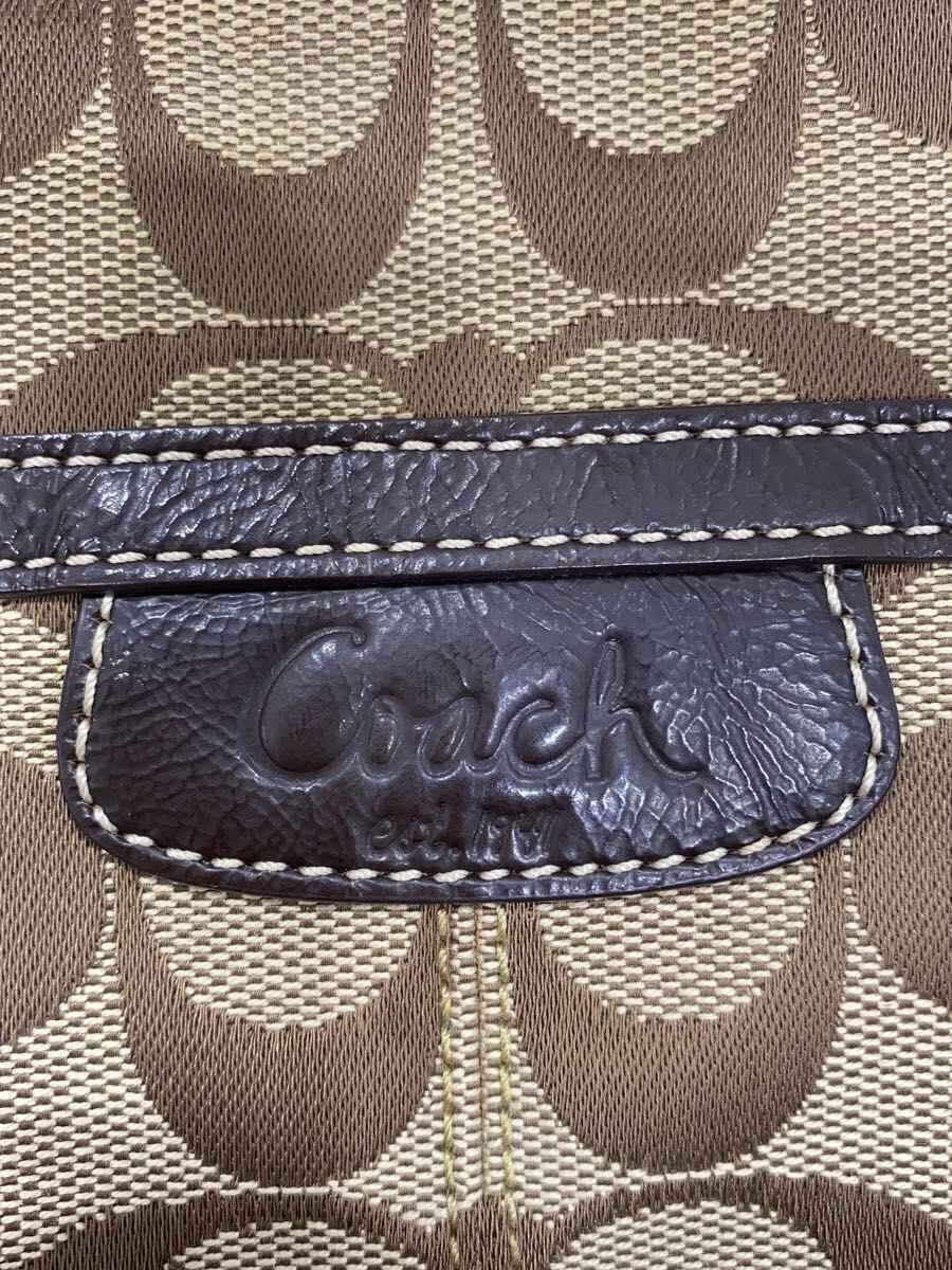 COACH Shoulder Bag Canvas KHK Monogram Crossbody Signature 4